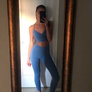 BO+TEE  blue workout set